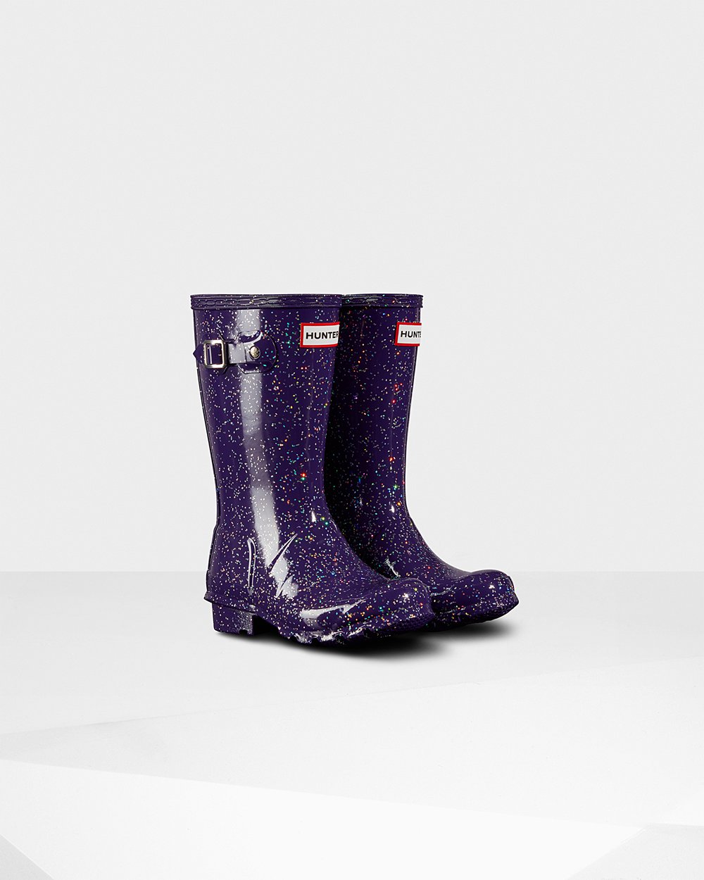 Galochas Hunter Criança Azuis Roxo - Original Big Giant Glitter - 87YGTCRLO